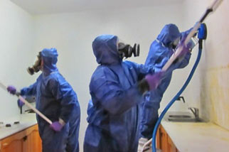 Biohazard cleanup service performed by Xtreme Home Improvement. One of the top biohazard cleanup companies in the area.