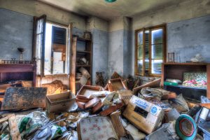 A home in need of biohazard cleaning